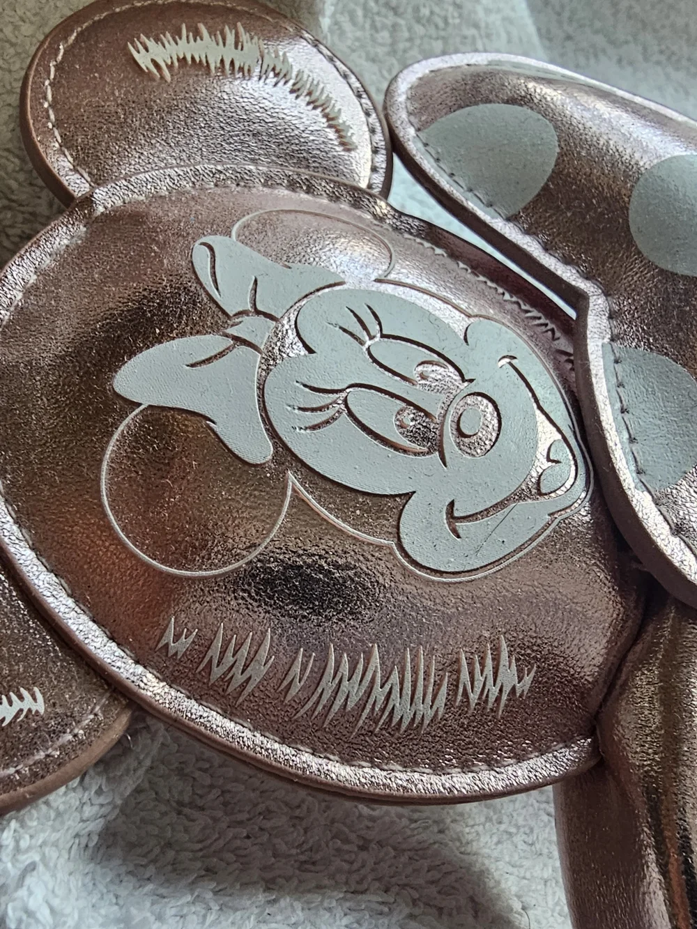 Metallic Rose Gold Minnie Balloon Mouse Ear Headband - One Size